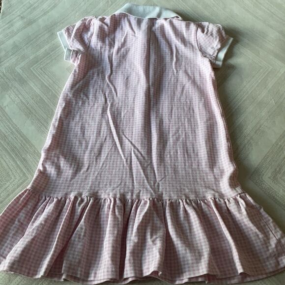 Polo Ralph Lauren White and Pink Gingham Ruffle Bottom Dress - Picture 5 of 7